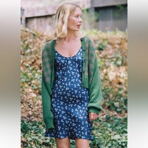 Ciao Lucia 100% silk “Dila” dress in navy floral